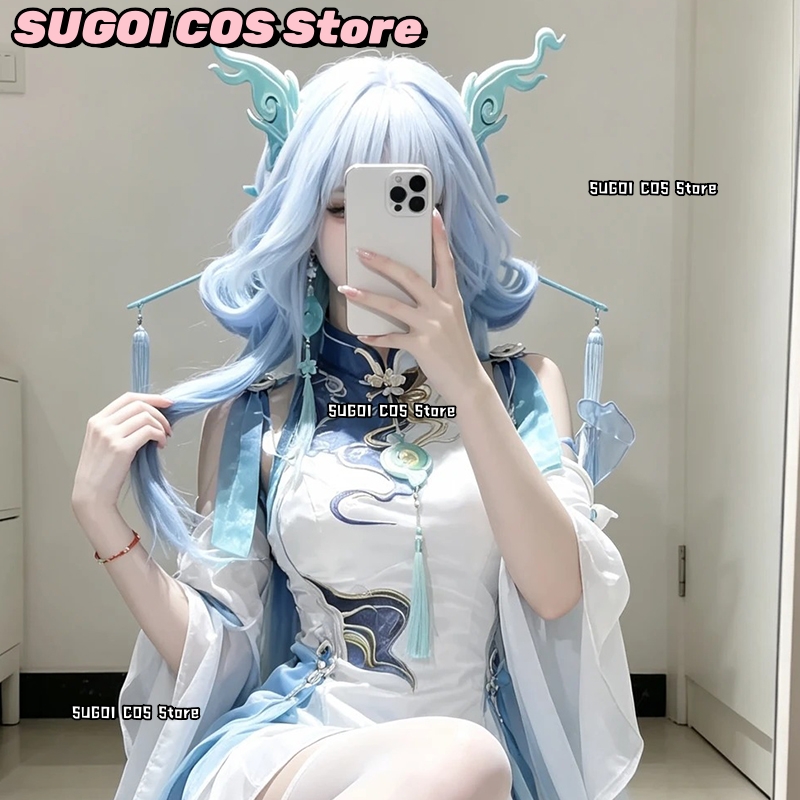 Anime Cosplay Blue Hair - C921 Anime Gra Wuthering Waves Cosplay
